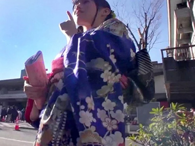 爆乳着物女子ナンパ！エロマンエロ乳最高すぎる！